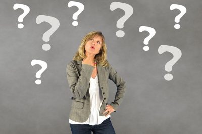 woman considering dental work