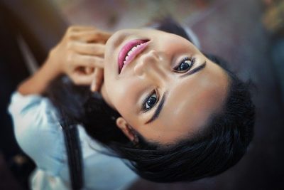 face of a smiling woman